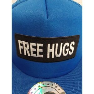 Free Hugs Snapback Funny Trucker Patch Hat Flat Brim Ball Cap